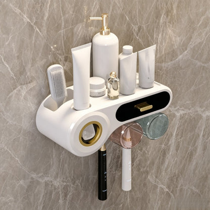 Toothpaste Dispenser| Wall Mounted Toothbrush Rack