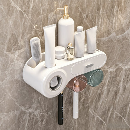 Toothpaste Dispenser| Wall Mounted Toothbrush Rack