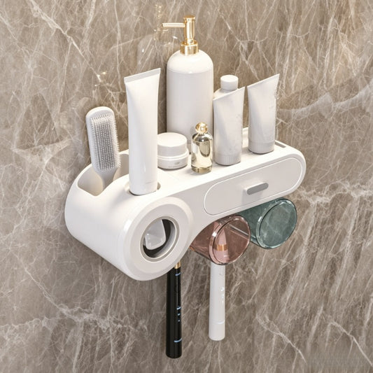 Toothpaste Dispenser| Wall Mounted Toothbrush Rack