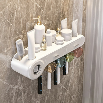 Toothpaste Dispenser| Wall Mounted Toothbrush Rack
