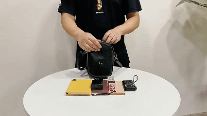 Shoulder Crossbody Bag, Adjustable Strap, Headphone Port, Secure Magnetic Snap Closure