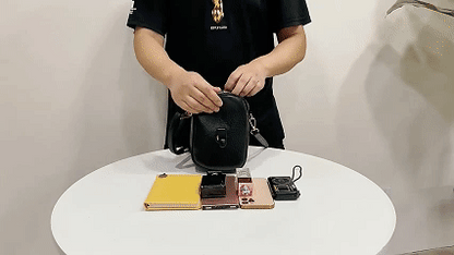 Shoulder Crossbody Bag, Adjustable Strap, Headphone Port, Secure Magnetic Snap Closure