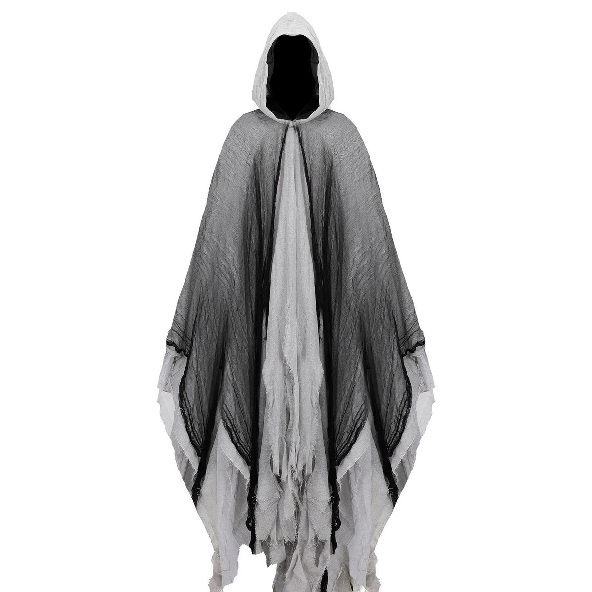 Halloween Grim Reaper Cloak Costume Set with Mask, Gloves and Scythe