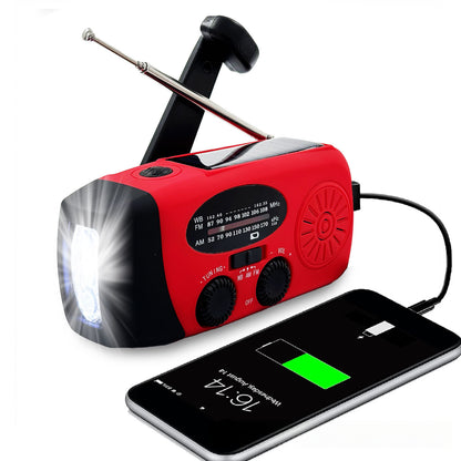 Emergency Radio Power Bank , Solar Hand Crank AM FM NOAA Receiver